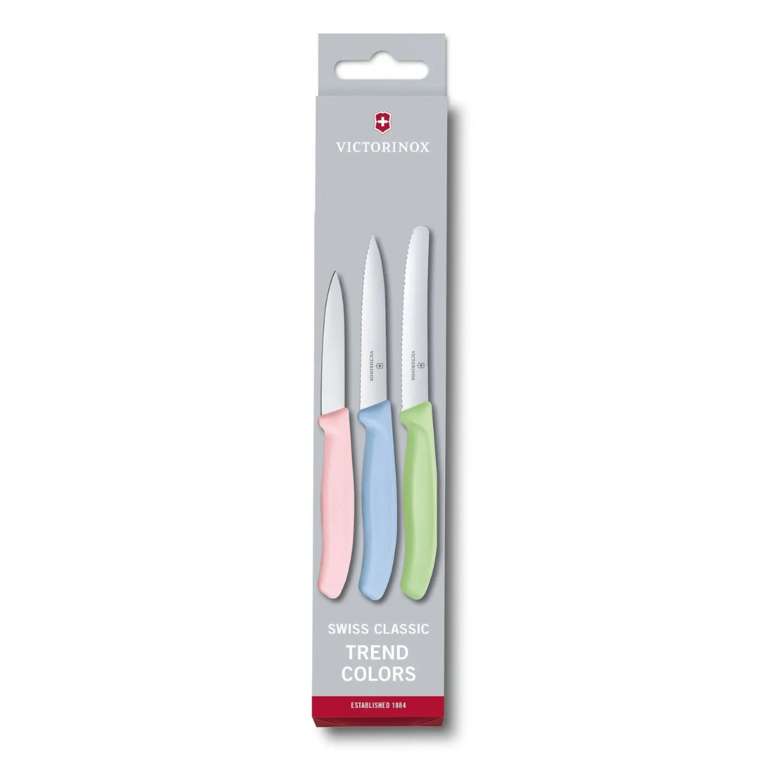 VICTORINOX SWISS CLASSIC TREND COLOURS PAIRING KNIFE SET 3 PIECE