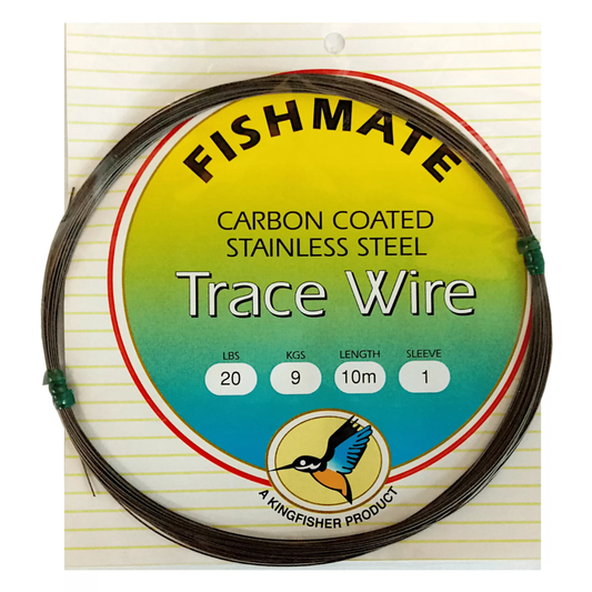 KINGFISHER FISHMATE CARBON COATED TRACE WIRE 10M
