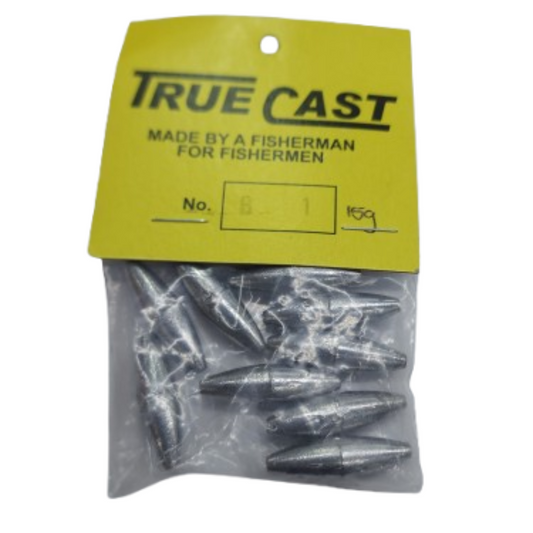 TRUE CAST LEAD BARREL SINKERS